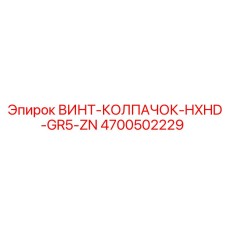 4700502229 ВИНТ-КОЛПАЧОК-HXHD-GR5-ZN Epiroc