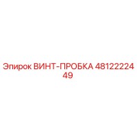 4812222449 ВИНТ-ПРОБКА Epiroc