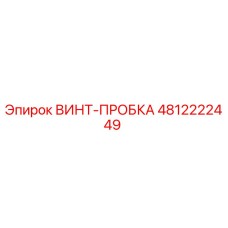 4812222449 ВИНТ-ПРОБКА Epiroc