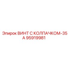 95919981 ВИНТ С КОЛПАЧКОМ-35А - Epiroc