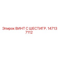 147137112 ВИНТ С ШЕСТИГР. Epiroc