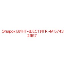 57432957 ВИНТ-ШЕСТИГР.-M Epiroc