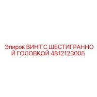 4812123005 ВИНТ С ШЕСТИГРАННОЙ ГОЛОВКОЙ Epiroc