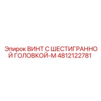 4812122781 ВИНТ С ШЕСТИГРАННОЙ ГОЛОВКОЙ-M Epiroc