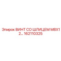 162110325 ВИНТ СО ШЛИЦЕМ M8X12 Epiroc