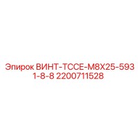 2200711528 ВИНТ-TCCE-M8X25-5931-8-8 Epiroc