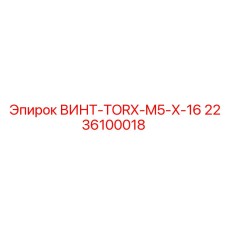 2236100018 ВИНТ-TORX-M5-X-16 Epiroc