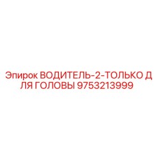 9753213999 ВОДИТЕЛЬ-2-ТОЛЬКО ДЛЯ ГОЛОВЫ Epiroc