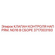 3717003193 КЛАПАН КОНТРОЛЯ НАПРЯМ. NG16 В СБОРЕ Epiroc