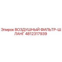 4812317939 ВОЗДУШНЫЙ ФИЛЬТР-ШЛАНГ Epiroc