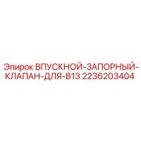 2236203404 ВПУСКНОЙ-ЗАПОРНЫЙ-КЛАПАН-ДЛЯ-B13 Epiroc