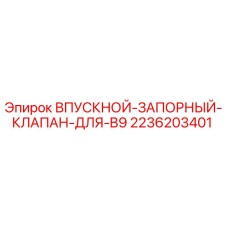 2236203401 ВПУСКНОЙ-ЗАПОРНЫЙ-КЛАПАН-ДЛЯ-B9 Epiroc