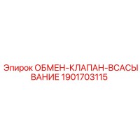 1901703115 ОБМЕН-КЛАПАН-ВСАСЫВАНИЕ Epiroc