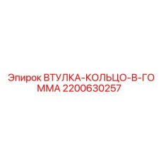 2200630257 ВТУЛКА-КОЛЬЦО-В-ГОММА Epiroc