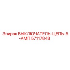 57117848 ВЫКЛЮЧАТЕЛЬ-ЦЕПЬ-5-АМП Epiroc