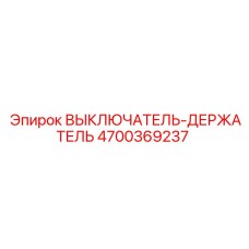 4700369237 ВЫКЛЮЧАТЕЛЬ-ДЕРЖАТЕЛЬ Epiroc