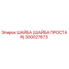 300027673 ШАЙБА (ШАЙБА ПРОСТАЯ) Эпирок