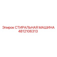 4812106313 СТИРАЛЬНАЯ МАШИНА Epiroc