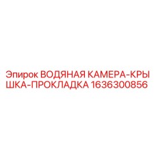 1636300856 ВОДЯНАЯ КАМЕРА-КРЫШКА-ПРОКЛАДКА Epiroc