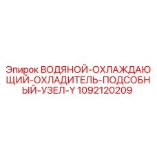 1092120209 Водяной охлаждающий охладитель подсобный узел Y Epiroc