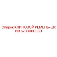 5730000339 КЛИНОВОЙ РЕМЕНЬ-ШКИВ Epiroc