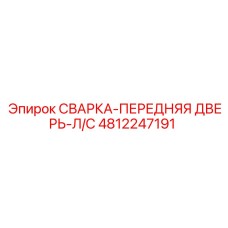 4812247191 СВАРКА-ПЕРЕДНЯЯ ДВЕРЬ-Л/С Epiroc