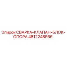 4812248566 СВАРКА-КЛАПАН-БЛОК-ОПОРА Epiroc