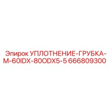 666809300 УПЛОТНЕНИЕ-ГРУБКА-M-60IDX-80ODX5-5 Epiroc