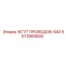 5573965600 ЖГУТ ПРОВОДОВ-S40 Epiroc