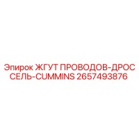2657493876 ЖГУТ ПРОВОДОВ-ДРОССЕЛЬ-CUMMINS Epiroc