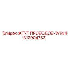 4812004753 ЖГУТ ПРОВОДОВ-W14 Epiroc