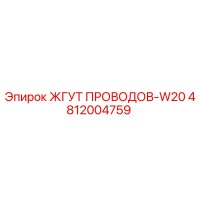 4812004759 ЖГУТ ПРОВОДОВ-W20 Epiroc
