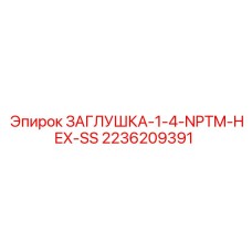 2236209391 ЗАГЛУШКА-1-4-NPTM-HEX-SS | Epiroc