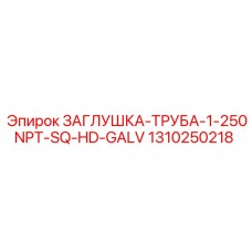 1310250218 ЗАГЛУШКА-ТРУБА-1-250NPT-SQ-HD-GALV - Epiroc