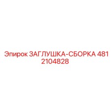 4812104828 ЗАГЛУШКА-СБОРКА Epiroc