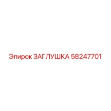 58247701 ЗАГЛУШКА Epiroc