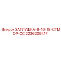 2236209417 ЗАГЛУШКА-9-16-18-СТМОР-СС | Epiroc