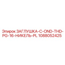 1088052425 ЗАГЛУШКА-C-OND-THD-PG-16-НИКЕЛЬ-PL | Epiroc