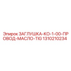 1310210234 ЗАГЛУШКА-KO-1-00-ПРОВОД-МАСЛО-TIG - Epiroc