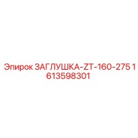 1613598301 ЗАГЛУШКА-ZT-160-275 Epiroc