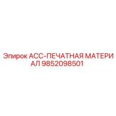 9852098501 ACC-ПЕЧАТНАЯ МАТЕРИАЛ | Epiroc