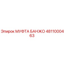 4811000463 МУФТА БАНЖО Epiroc