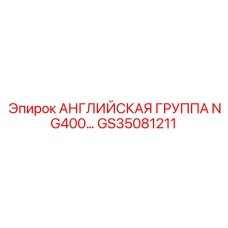 GS35081211 АНГЛИЙСКАЯ ГРУППА NG400 | Epiroc