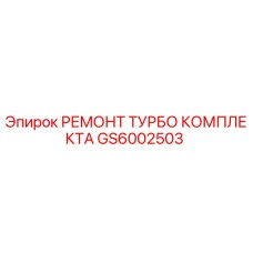 GS6002503 РЕМОНТ ТУРБО КОМПЛЕКТА Epiroc