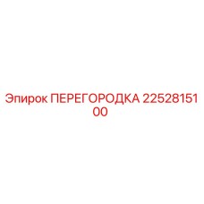 2252815100 ПЕРЕГОРОДКА Epiroc