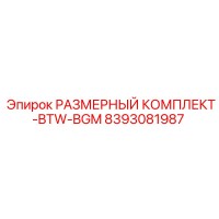 8393081987 РАЗМЕРНЫЙ КОМПЛЕКТ-BTW-BGM Epiroc