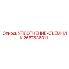 2657636011 УПЛОТНЕНИЕ-СЪЕМНИК Эпирок (Epiroc)
