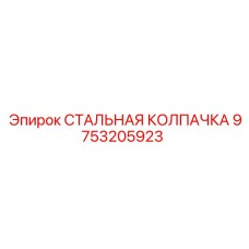 9753205923 СТАЛЬНАЯ КОЛПАЧКА Epiroc
