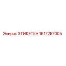 1617257005 ЭТИКЕТКА Epiroc
