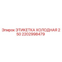 2202998479 ЭТИКЕТКА ХОЛОДНАЯ 250 Epiroc